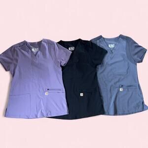 Carhartt Force Scrub Tops Bundle Womens XS Nursing Medical Uniform